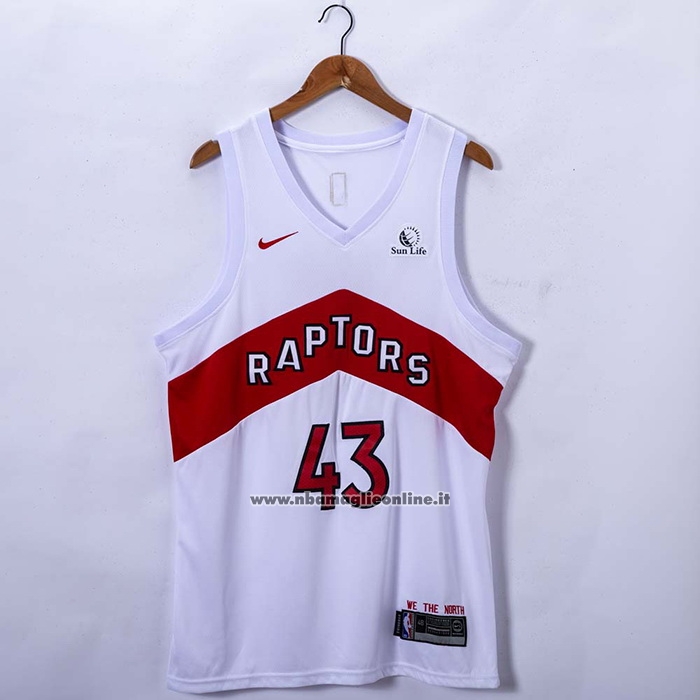 Maglia Toronto Raptors Pascal Siakam #43 Association 2020-21 Bianco